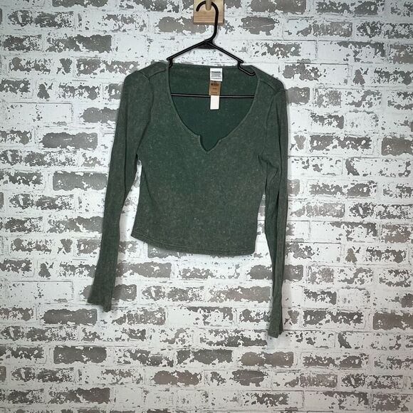 Pink | women nwt cropped waffle knit top - Picture 8 of 8